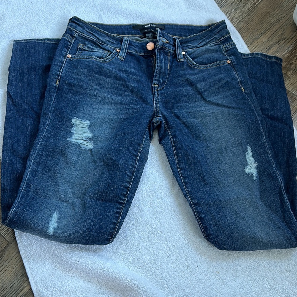 Bebe Low Rise Jeans - Picture 2 of 4
